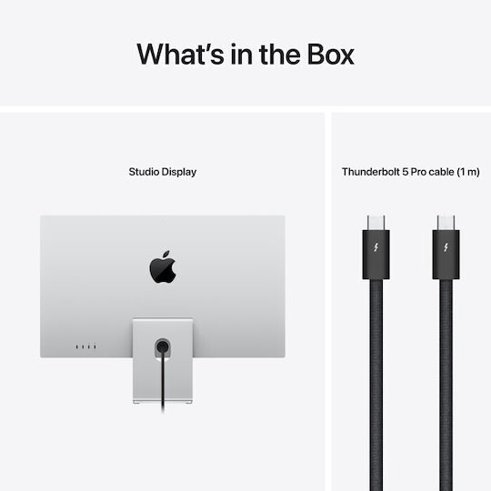 Apple Studio Display (2026) IPS Monitor 27" 5120x2880 White Nano Texture Glass Tilt And Height Adjustable Stand