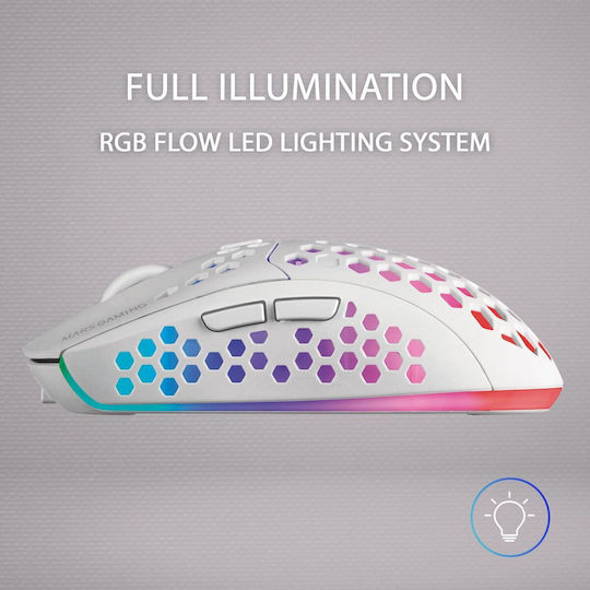 Mars Gaming MMW3 RGB Gaming Mouse 3200 DPI Alb