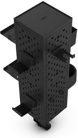 Urage Peg Board Perforated Panel Gaming Modular Kit Wall Table Mounting Black