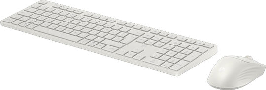 HP 490C Wireless Bluetooth Keyboard & Mouse Set Greek White