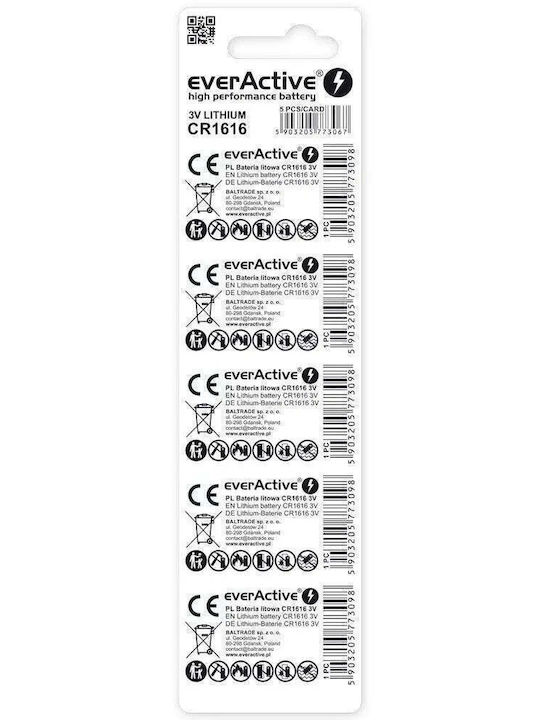 everActive Μπαταρία Λιθίου Ρολογιών CR1616