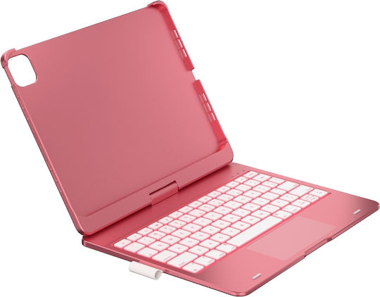 Supero Tablet Hülle Typecase Flexbook Touch Tastatur Ipad Air 11" M2 2024 M3 2025 M4 2026 Rosa