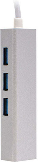 Diva USB-Hub 3 Anschlüsse USB 3.0 mit USB-A Anschluss / Ethernet