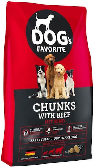 Happy Dog Dog's Favorite Chunks Beef 15kg Ξηρά Τροφή για Ενήλικους Σκύλους Μεσαίων & Μεγαλόσωμων Φυλών με Μοσχάρι