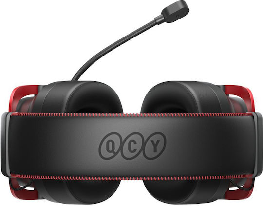 QCY Heroad VT200 Over Ear Gaming Headset με σύνδεση USB Black/Red for PC / PS4 / PS5