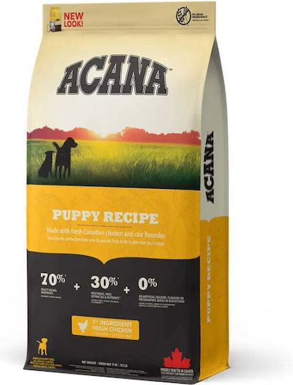 Acana Puppy Recipe 17kg Hrană Uscată fără Cereale pentru Căţei cu Legume și Păsări de curte