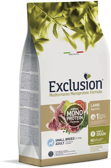 Exclusion 2kg Ξηρά Τροφή για Ενήλικους Σκύλους Μικρόσωμων Φυλών με Αρνί