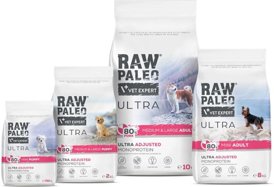 VetExpert Raw Paleo 2kg Ξηρά Τροφή χωρίς Σιτηρά για Κουτάβια Μεσαίων & Μεγαλόσωμων Φυλών με Χοιρινό