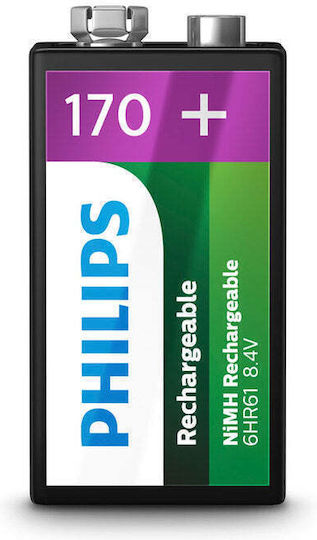 Philips Презареждаща батерия 9V Ni-MH 170mAh 1бр