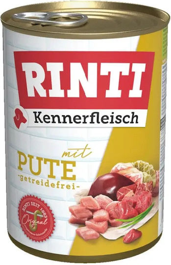 Rinti Kennerfleisch Υγρή Τροφή Σκύλων σε Κονσέρβα με Γαλοπούλα 400gr