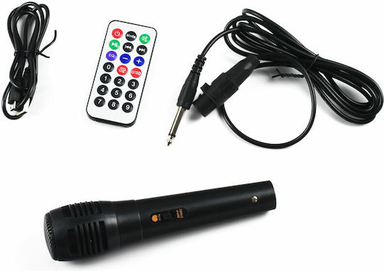 Andowl Karaoke Speaker With Wired Microphone And Lighting Effects Q-T53 Q-T53 Black