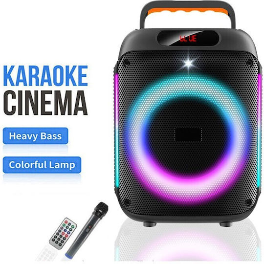 Ηχείο Karaoke με Ασύρματο Μικρόφωνο και Εφέ Φωτισμού GY-601 Μαύρο
