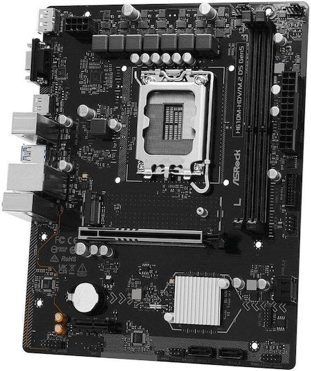 ASR H610M-HDV/M.2 D5 rev. 5.0 Motherboard Micro ATX με Intel 1700 Socket
