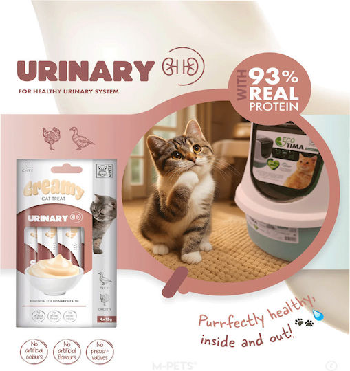 M-pets Creamy Cat Treat Functions Urinary Duck Chicken 60gr