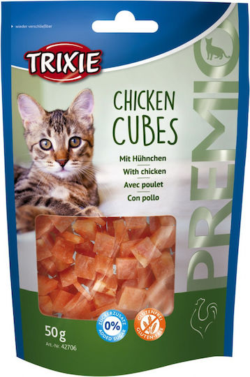 Trixie Cuburi De Pui Crochete Cu Pui Brânză Cuburi De Pui Pentru Pisici Adulte 50gr