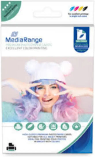 MediaRange Photo Paper High Glossy 13x18 220gr/m² for Printers Inkjet 50 Sheets