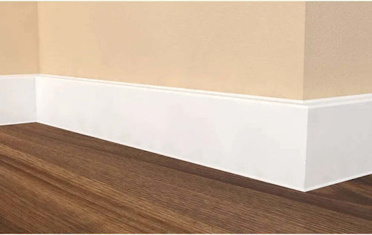 MDF Подова Лайсна PVC Покритие Doellken Flex 60 Бяла