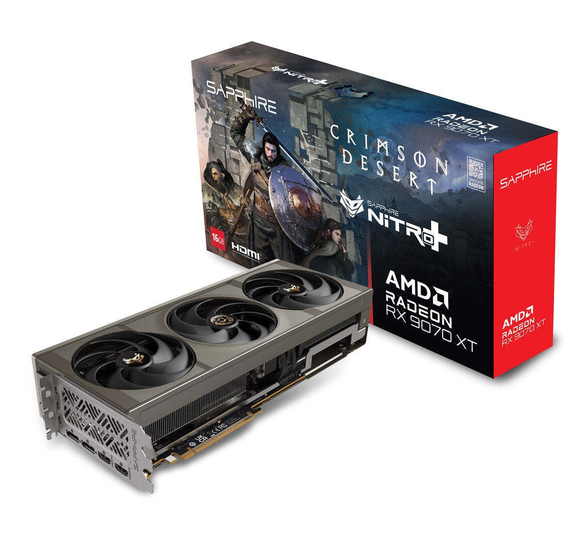 Sapphire Radeon RX 9070 XT 16GB GDDR6 NITRO+ OC Crimson Desert Edition Κάρτα Γραφικών