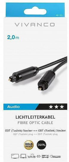Vivanco Optical Audio Cable TOS Male - TOS Male Black 2m (46150)