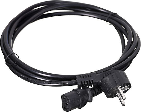 Savio Elmak Power cable Schuko - IEC C13 Kabel 3m Schwarz (CL-146)