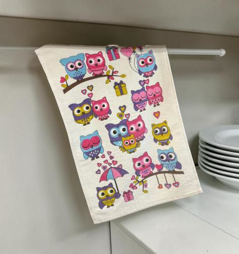 Linea Home Owl Ποτηρόπανο 30x50cm Linea Home Owl Ποτηρόπανο 30x50cm