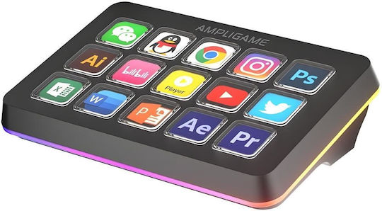 Fifine Stream Deck AmpliGame D6 Stream Controller Deck with RGB για PC