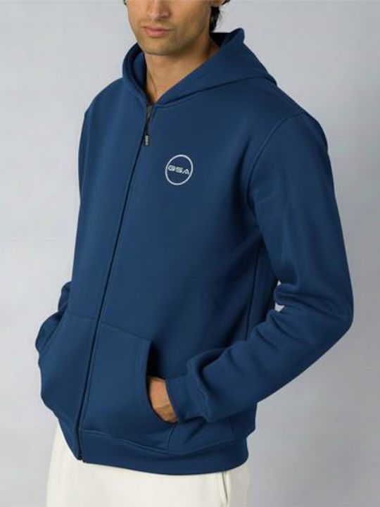 Cardigan With Hood Blue GA12503-BlueBLUE