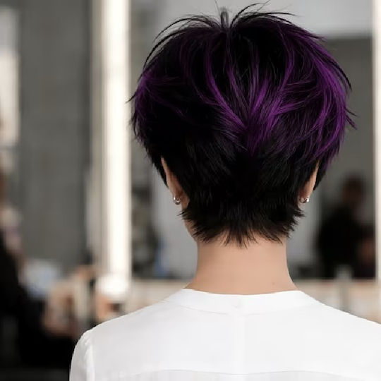 Animis Beauty Perucă cu Păr Sintetic în Culoare Violet