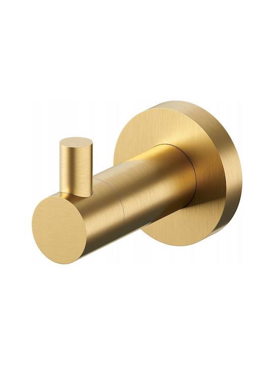 Omnires Doppelter Badezimmerhaken mit Schrauben 4x6cm Gold