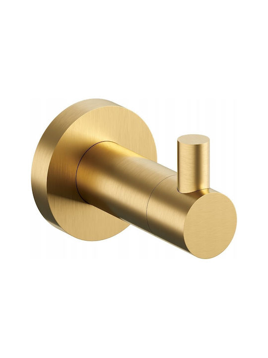 Omnires Doppelter Badezimmerhaken mit Schrauben 4x6cm Gold