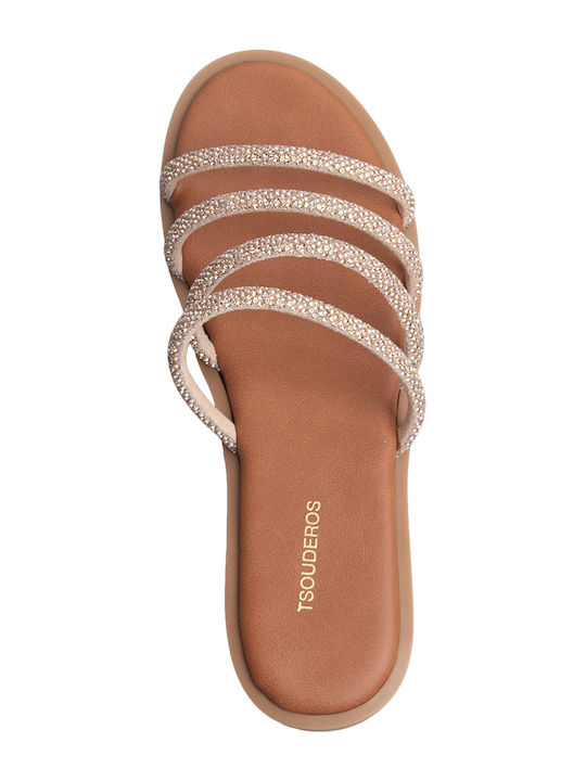 Women's Flat Sandals Gold