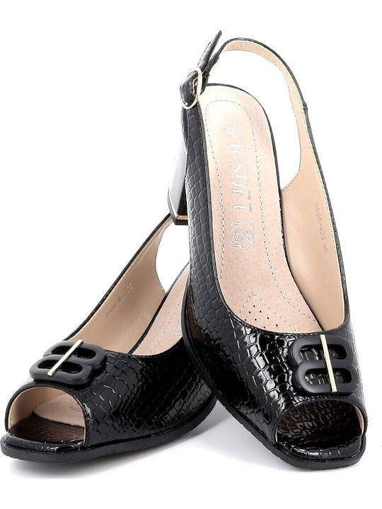 Damen Sandalen Aus Leder Anatomisch Schwarz