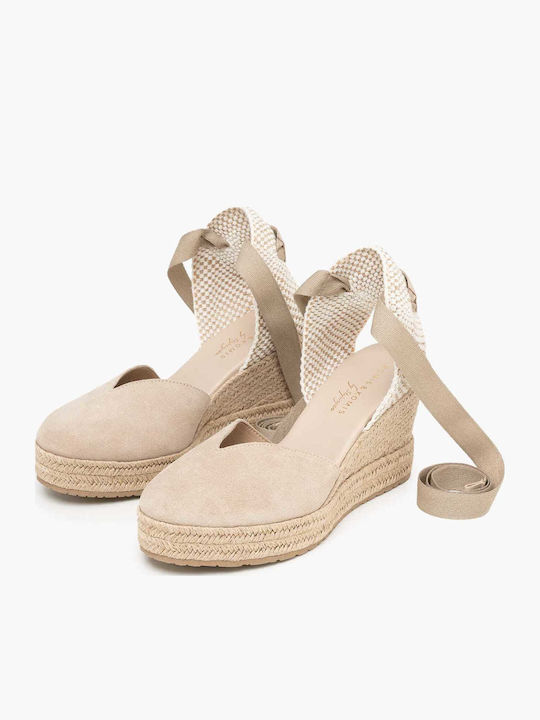 Summer Women's Platform Espadrilles Style Beige