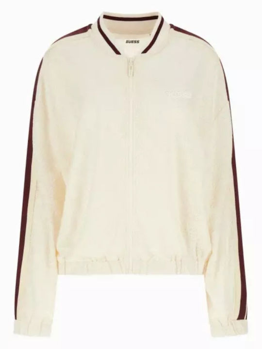 Damen Bomber Jacke Creme