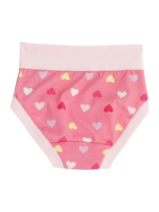 Cotonella Set Kids Panties White-Fuchsia-Pink
