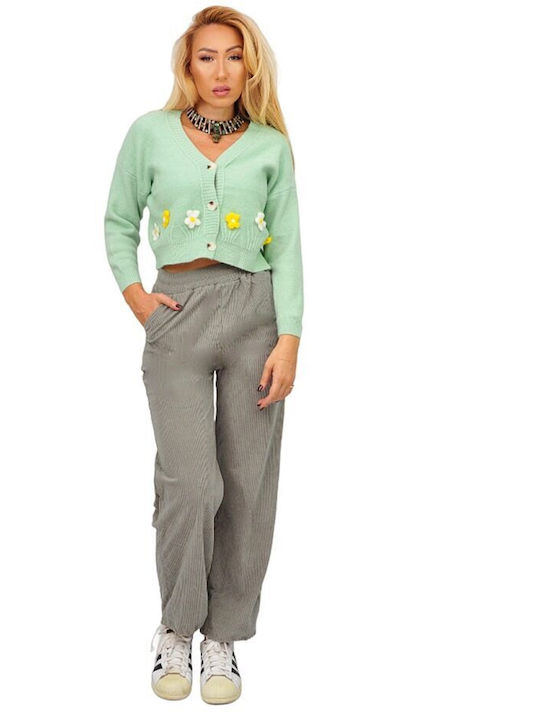 Women's Knitted Turquoise Cardigan