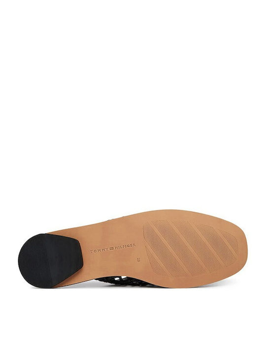 Flat Δερμάτινα Mules σε Μαύρο Χρώμα