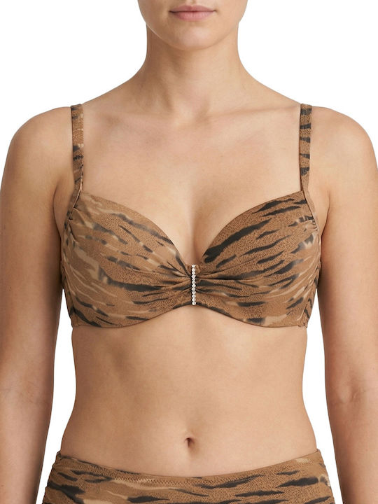 Дамски Бански Bikini С Банели Gold Zebra Шоколад