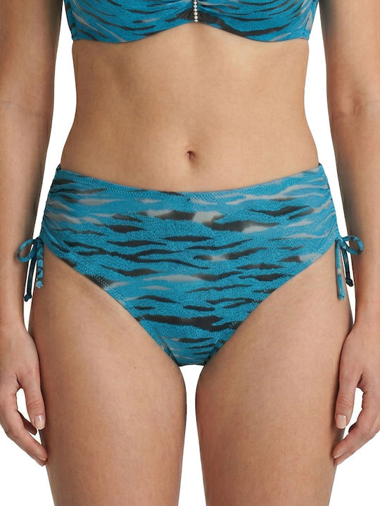 Set Bikini Animal Print Gold Zebra Γαλάζιο SQ69151 LIGHT BLUE S26