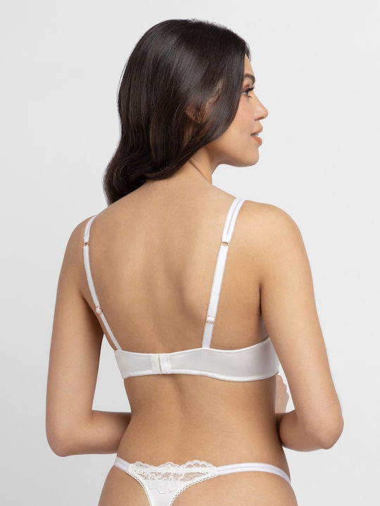 Ivory/Beige Bra for Plunge & Underwire