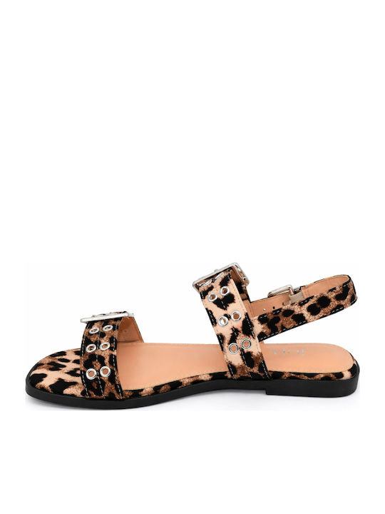 Damen Flache Sandalen Braun SJ-H8-952-26SA-LEOPA