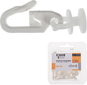 Fisco Curtain Hooks Safety Pins with Glider 20 Pieces