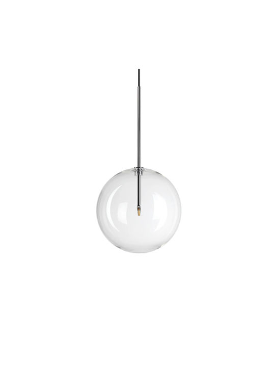 Ideal Lux Equinoxe Sp1 Pendant Light Silver with Socket G4 25x25cm