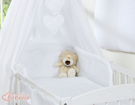 Crib Mosquito Net Fabric Canopy Cotton White 160x250cm