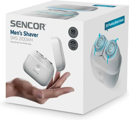 Sencor SMS 2100WH Ξυριστική Μηχανή Προσώπου Επαναφορτιζόμενη
