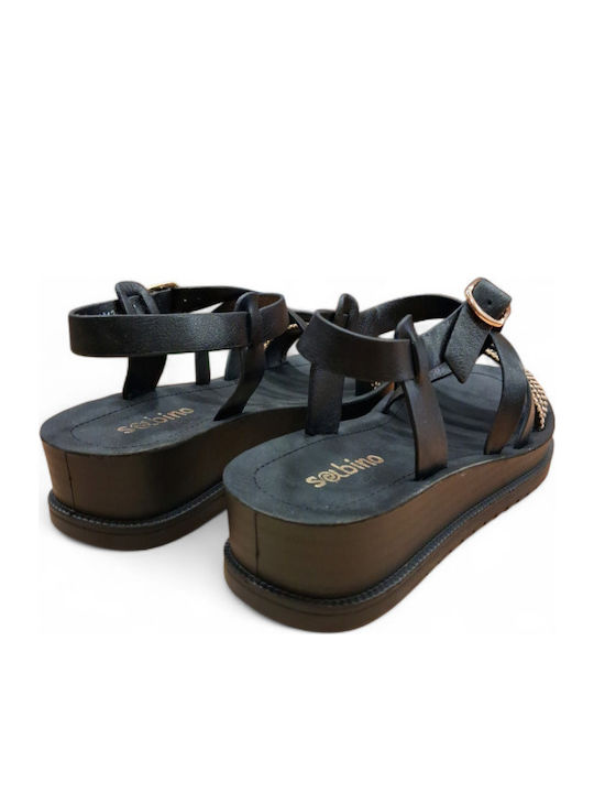 Γυναικεία Σανδάλια Flatforms Μαύρα