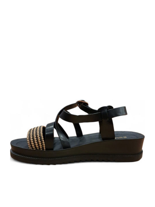 Γυναικεία Σανδάλια Flatforms Μαύρα