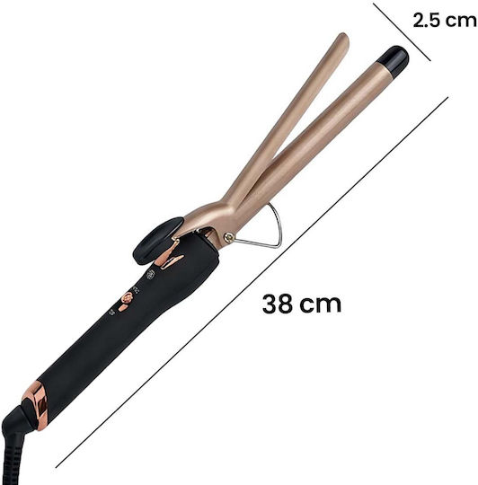 Avizar 53w Ceramic Tourmaline Curling Iron Ptc Heating Black Gold