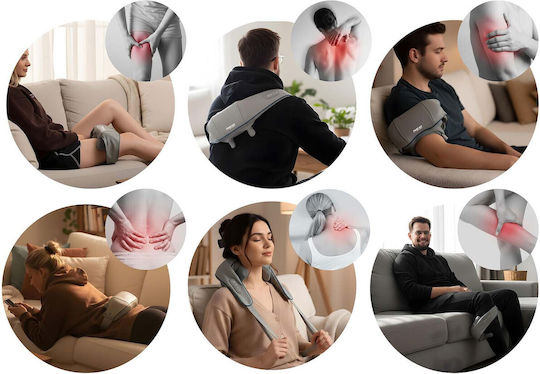 NEO Sport Shiatsu Massage Device for Neck Back Body and Hands with Heating Function Beige