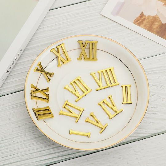 Bastelset Reparatur für Wanduhr Lateinische Ziffern Gold Oem